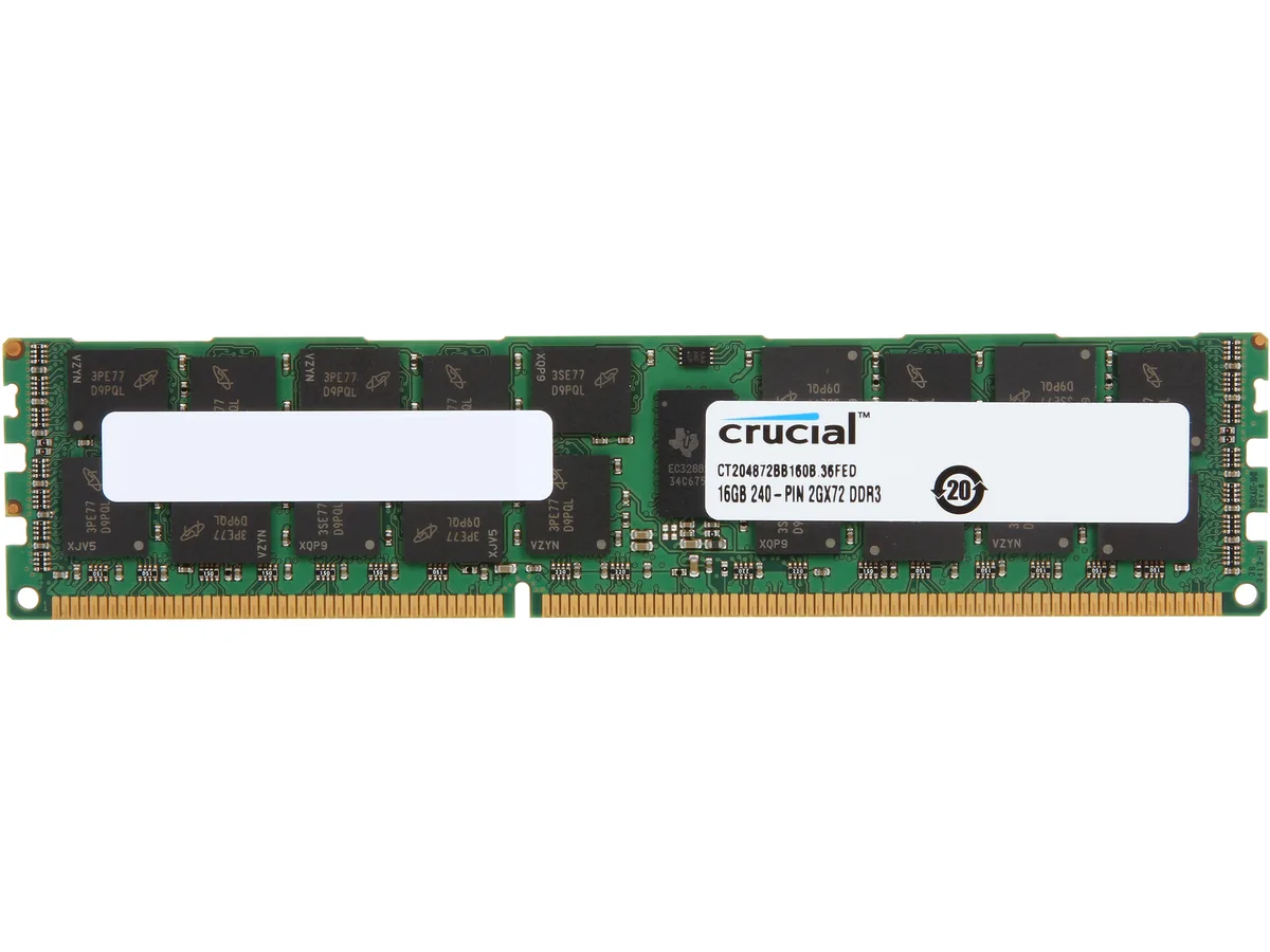 Crucial Crucial CT204872BB160B 16GB DDR3 1600 ECC Registered server RAM — product photo