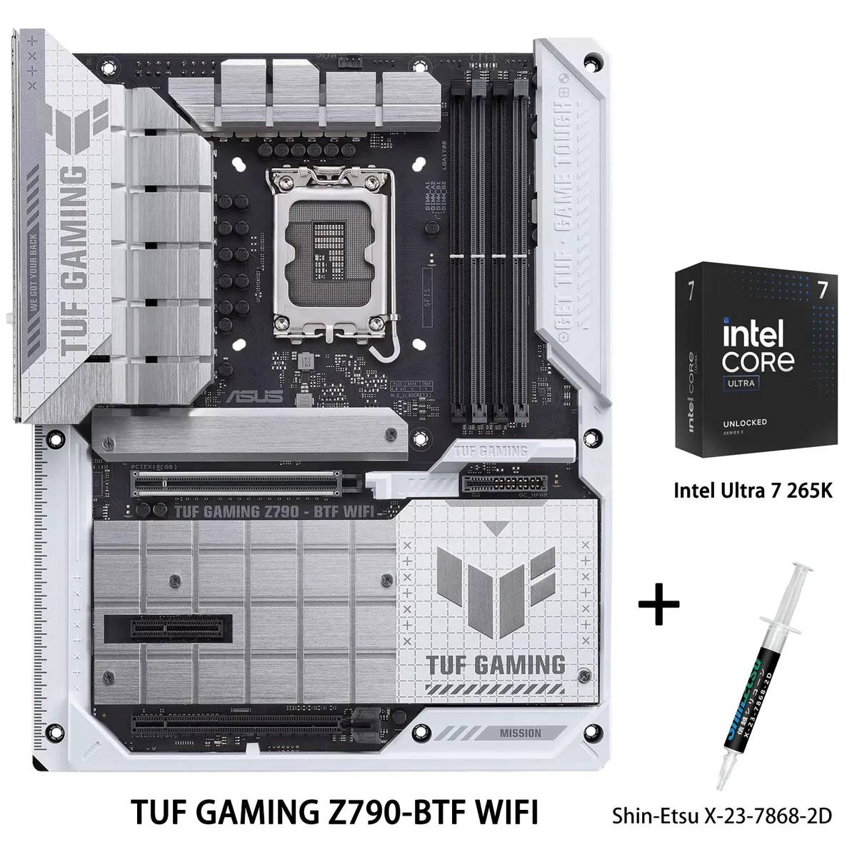 ASUS ASUS TUF GAMING Z790-BTF WIFI + Ultra 7 265K Intel motherboard CPU combo — product photo