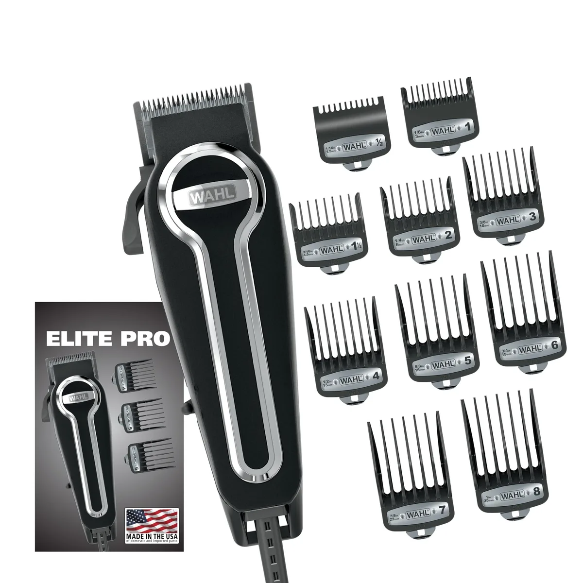 Wahl USA Elite Pro Corded Hair Clipper Kit 79602M trimmers for men — product photo