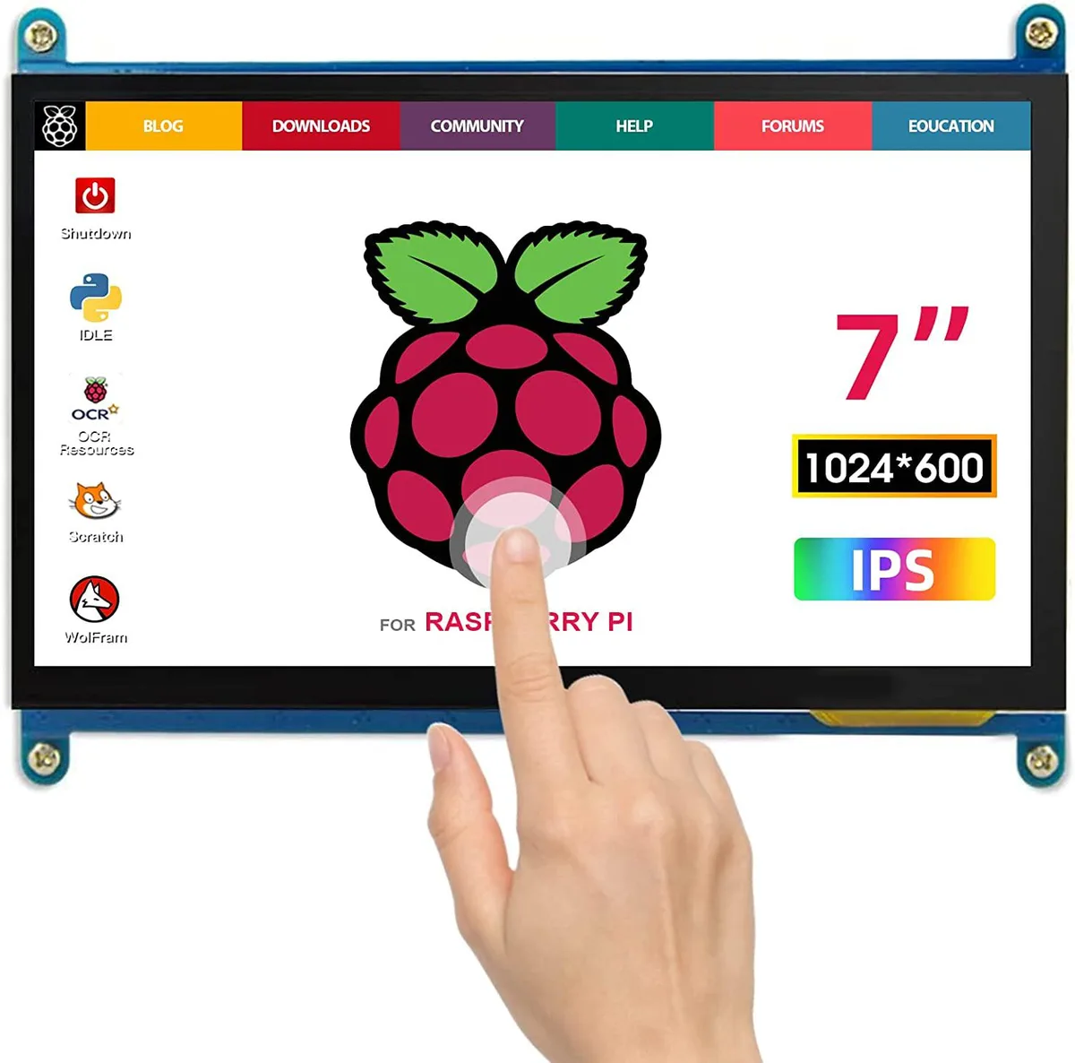 WaveShare WaveShare 7 inch portable monitor 1024x600 touchscreen — termékfotó