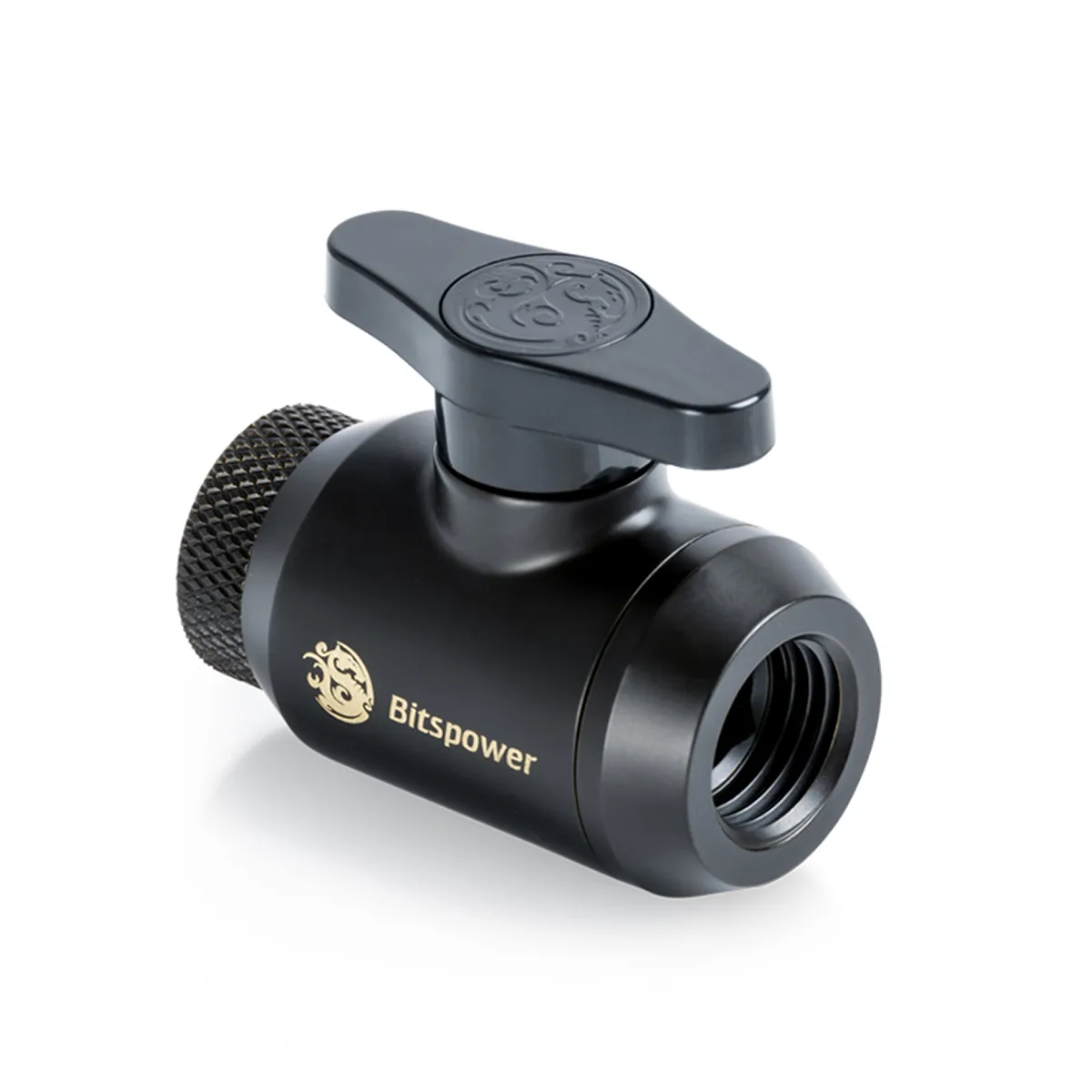 Bitspower Bitspower BP-MVVFRIGIG14-CBBK Mini Valve Rotary G1/4 liquid cooler — Produktfoto
