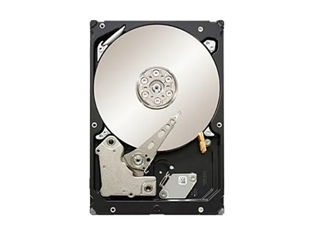 Silver 3.5 inch bare hard drive with SATA connectors