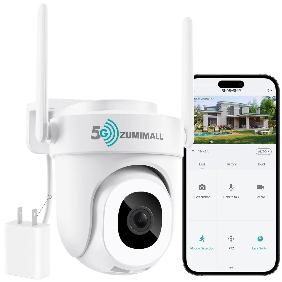  Mi ZUMIMALL BK05 3MP 2K PTZ network camera — zdjęcie produktu