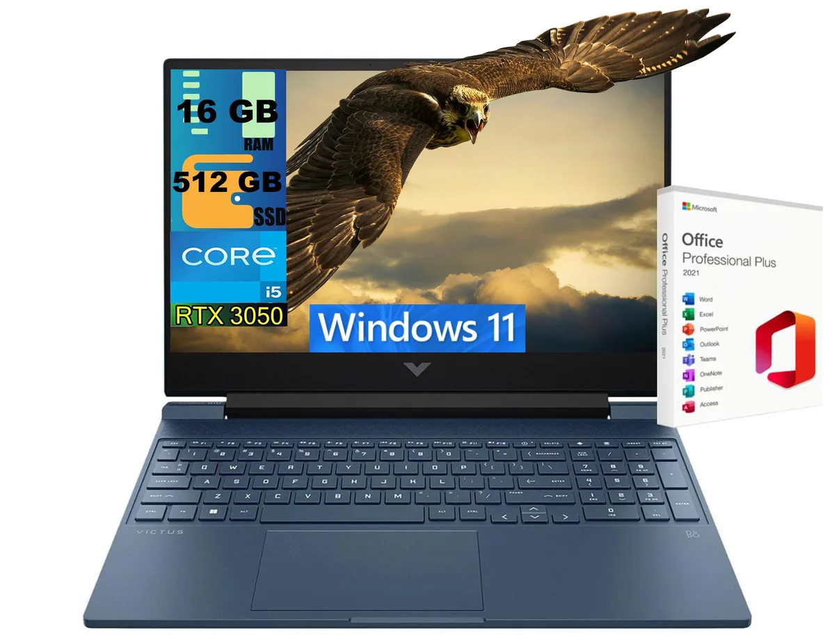 HP HP Victus 15 Raider Blue i5-12450H RTX 3050 gaming laptop — foto del prodotto