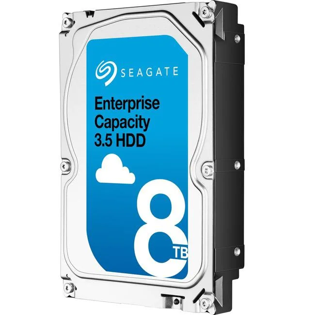 Silver 3.5 inch enterprise hard drive with SATA connector