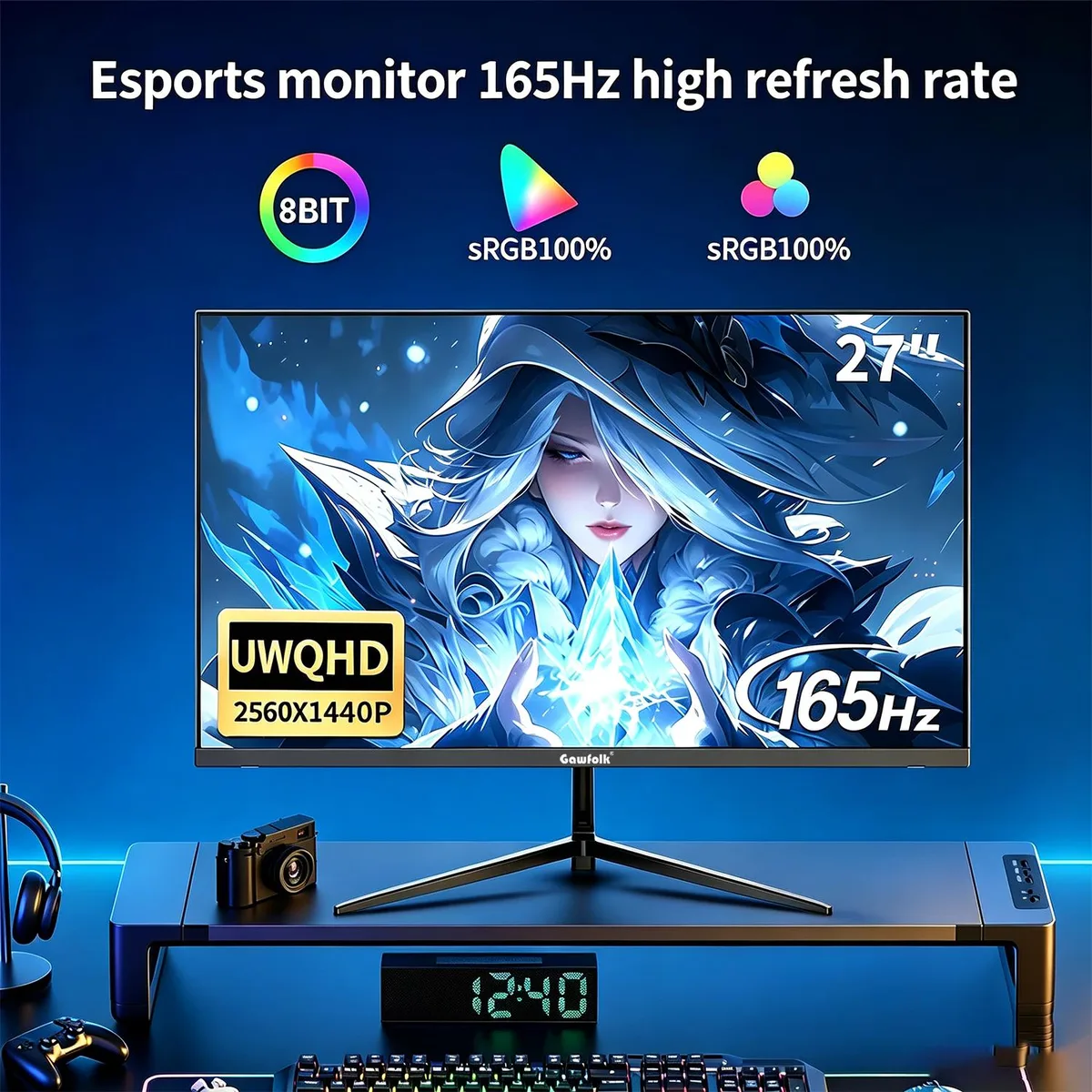 Gawfolk Gawfolk 27" IPS QHD 165Hz gaming monitor — product photo