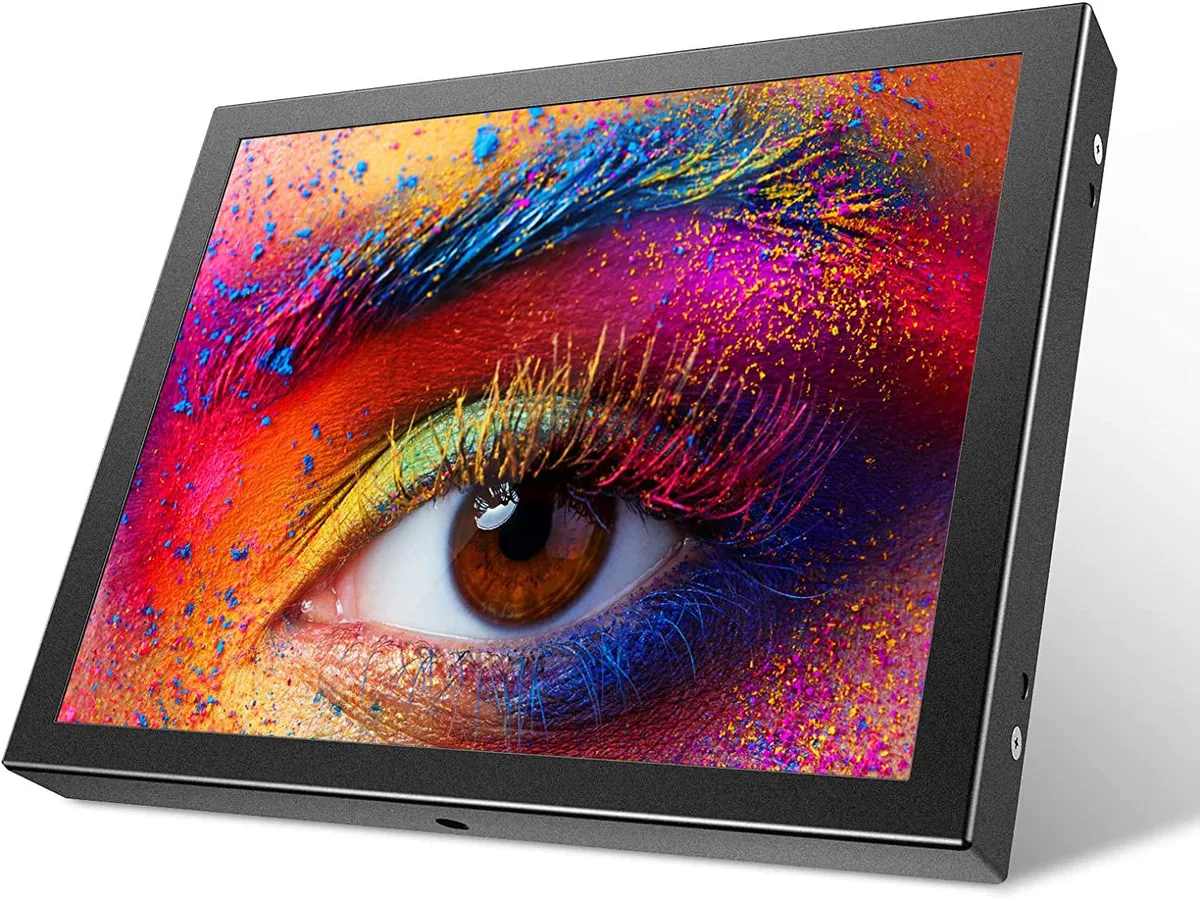 Small 8 inch metal monitor with HDMI VGA AV ports 1024x768 140° view