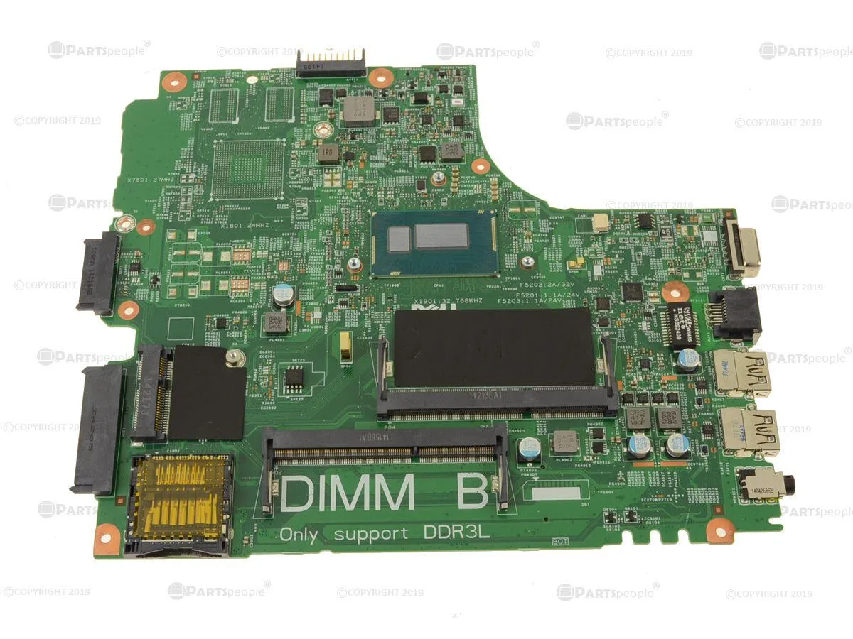 Green Dell Latitude 3440 laptop motherboard with integrated i5-4310 2.0GHz CPU