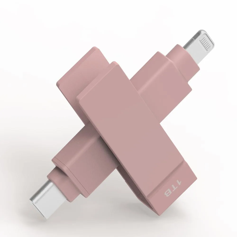 PIODATA PIODATA iXflash 1 TB USB 3.2 Gen 1 Type C Lightning Pink — foto produk