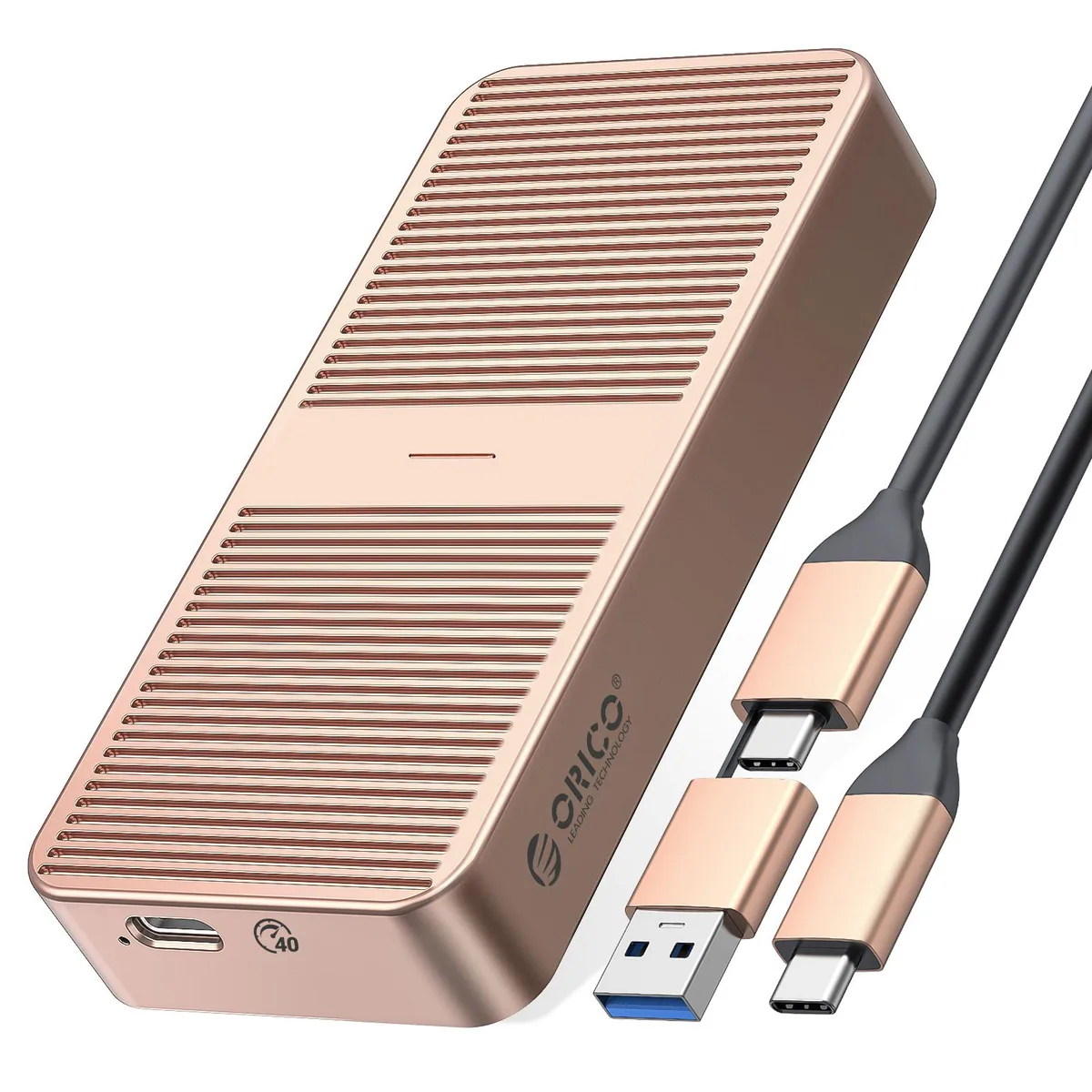 Orico Orico M224-40Gbps USB4.0 NVMe enclosure Rose Gold — foto produk