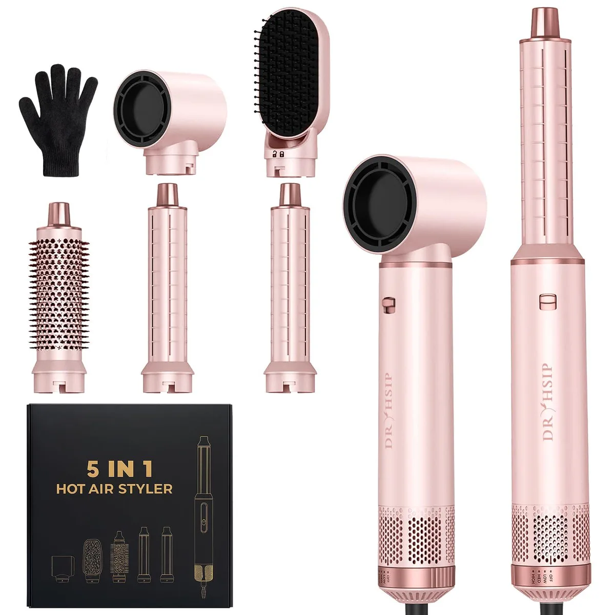  AVENHO WT-638 5-in-1 Hair Styler Pink 800W 110-120V — product photo