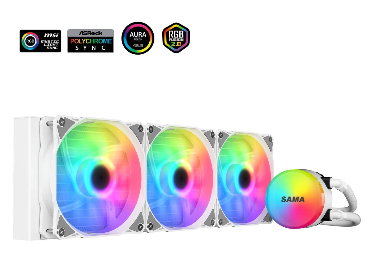 SAMA SAMA SI360 White 360mm liquid cooler — photo du produit