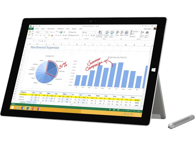 Microsoft Microsoft MQ2-00019-R Surface Pro 3 2-in-1 laptop i5-4300U 4 GB 128 GB 12.0" Silver — tuotekuva