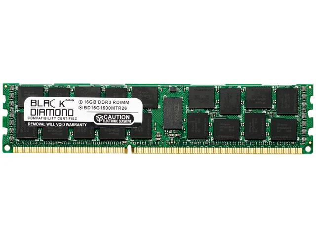 Black Diamond Memory Black Diamond Memory BD16G1600MTR26 16GB DDR3 1600 ECC Registered server RAM — photo du produit