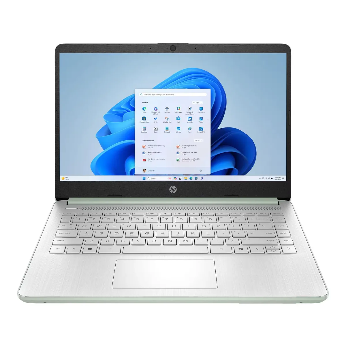 Green HP 14-dq6103dx laptop with 14 inch HD display