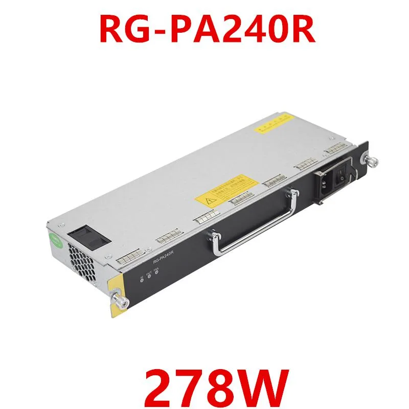 Black rectangular ATX power supply unit with cooling vents and rear connector panel
