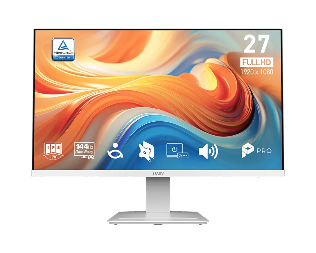 MSI MSI PRO MP273W E14A 27" 144Hz IPS White monitor — product photo