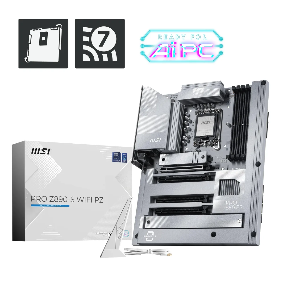 MSI MSI PRO Z890-S WIFI PZ Intel motherboard — product photo