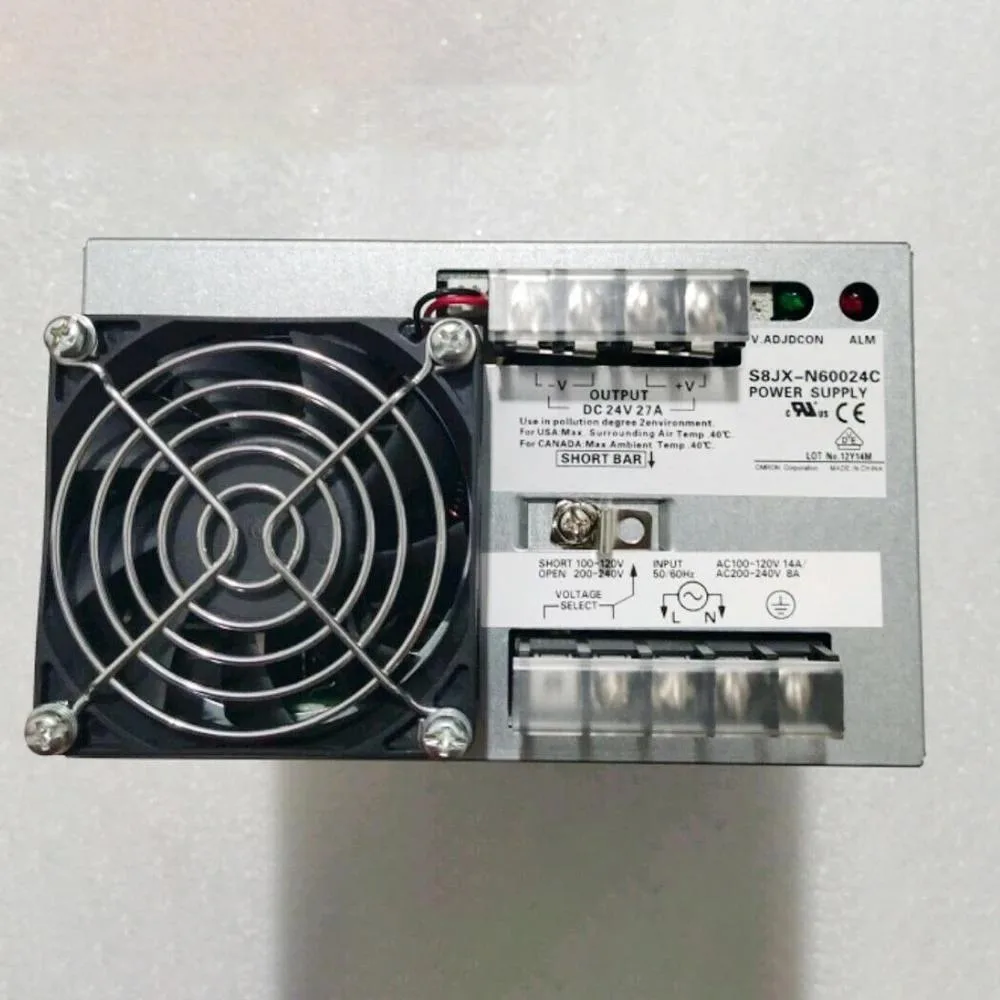 Rectangular metal ATX power supply unit with ventilation grille and label showing 600W 24V 25A