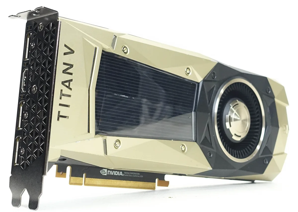 Silver blower-style graphics card with black PCIe bracket and visible 6-pin and 8-pin power connectors