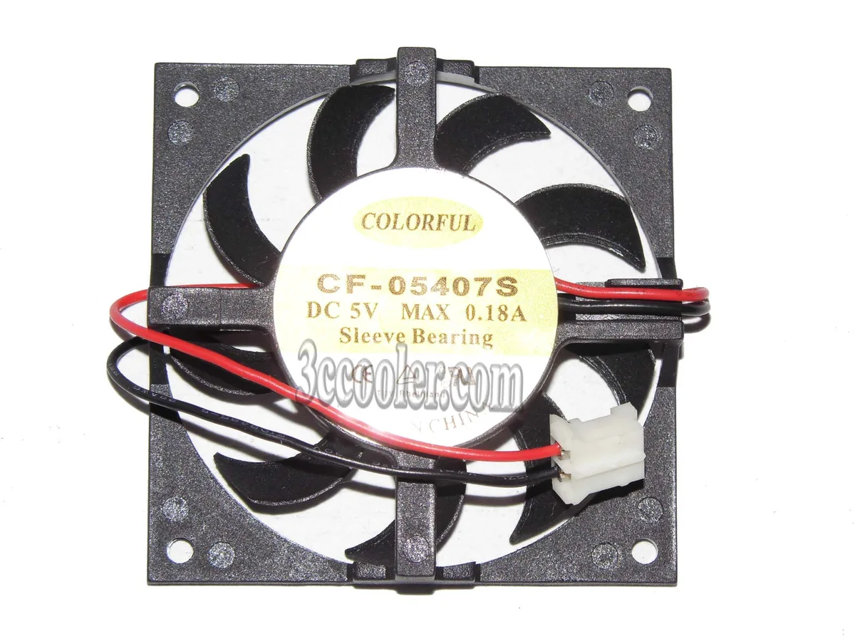 Small black 40mm notebook cooling fan with 2-pin connector