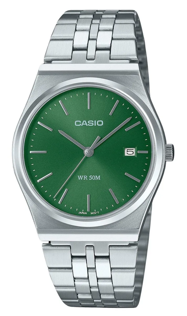 CASIO CASIO MTP-B145D-3AV Green Dial Stainless Steel Quartz Watch — product photo