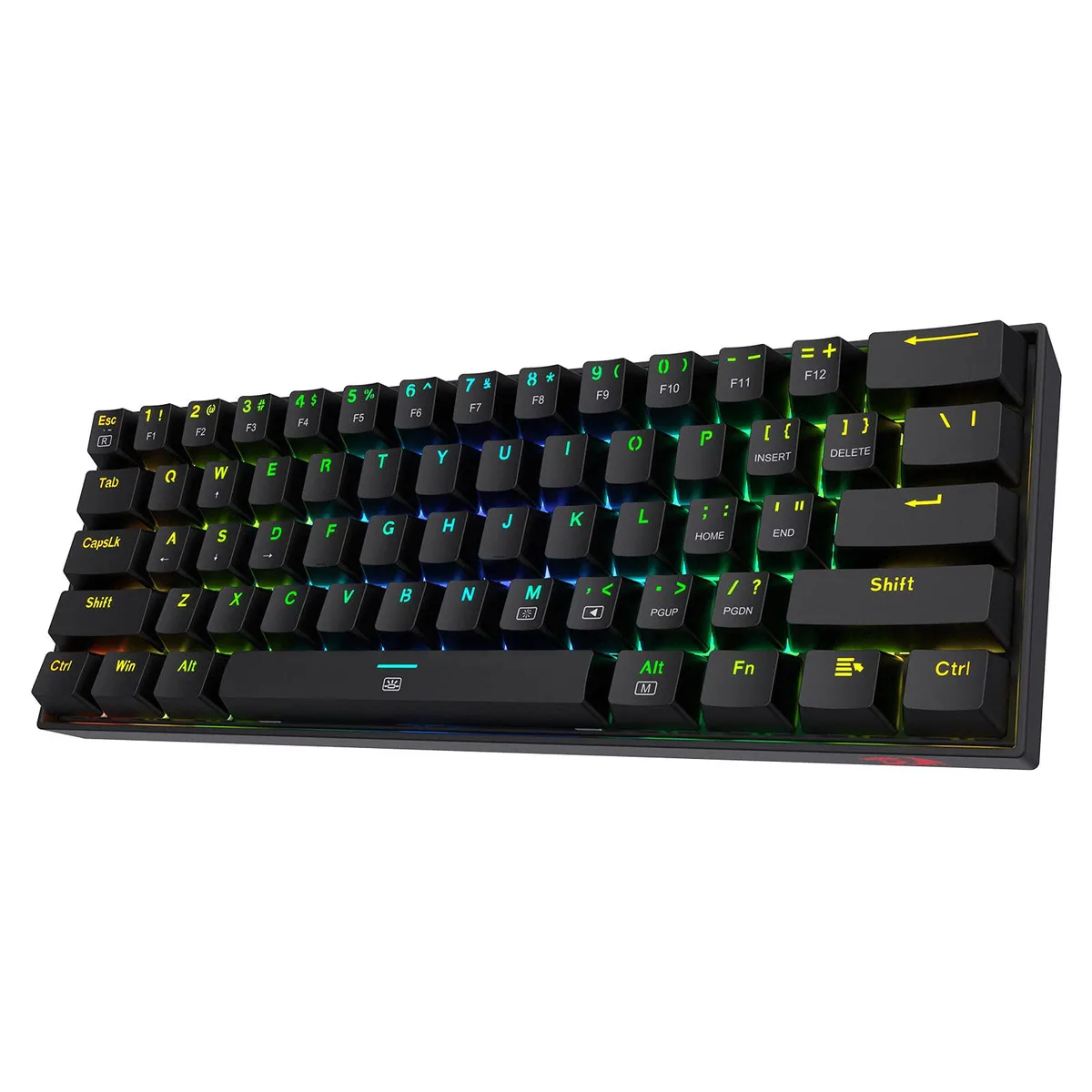 Redragon Redragon K630 Dragonborn 60% Wired RGB Gaming Keyboard, 61 Keys Red Switch Black — fotografia produktu