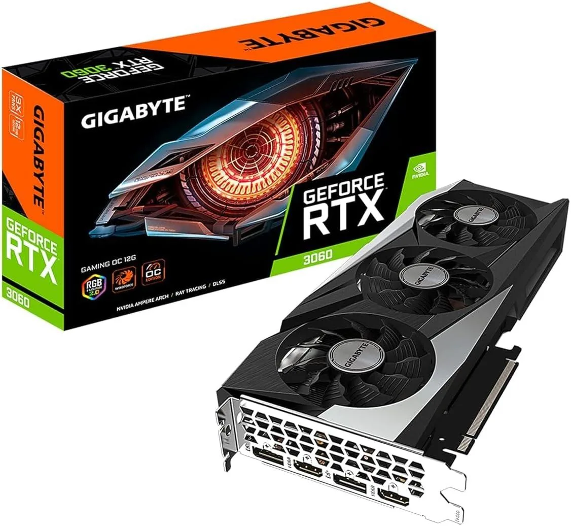 GIGABYTE GIGABYTE GeForce RTX 3060 Gaming OC 12GB graphics card (rev. 2.0) (LHR) — photo du produit