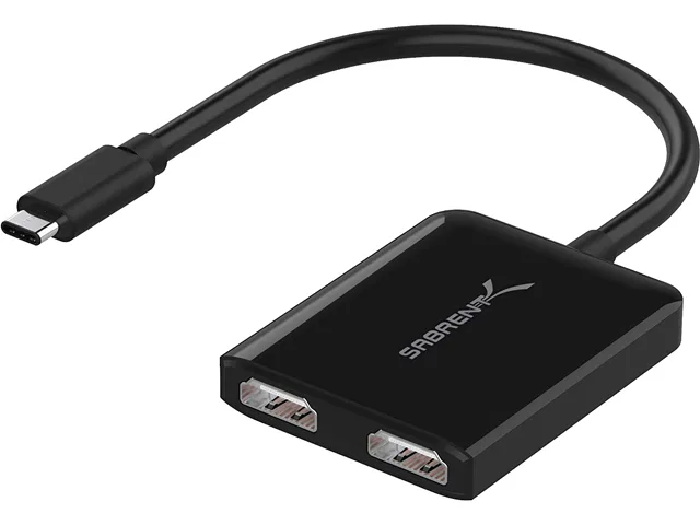 Sabrent Sabrent USB-C Dual HDMI Adapter DA-UCDH 3840x2160 30Hz — صورة المنتج