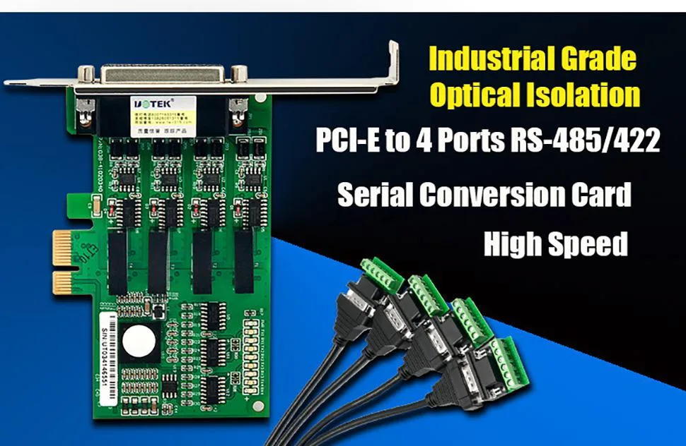UOTEK UOTEK UT-794I 4-Port RS-422/485 PCIe Serial Card DR44 — foto produk