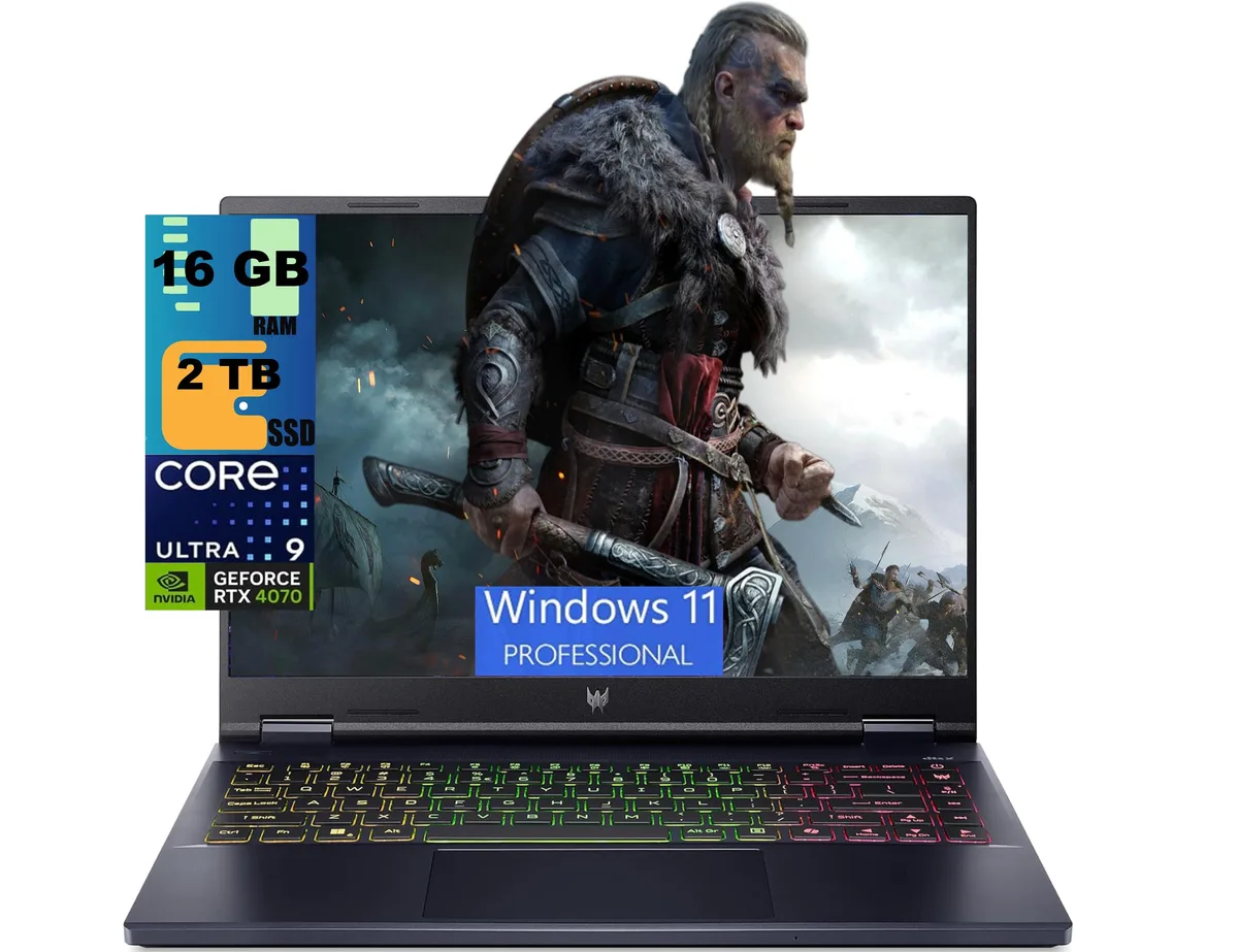 Acer America Acer Predator Helios Neo 14 gaming laptop Ultra 9 185H RTX 4070 16GB 512GB 14.5 165Hz — product photo