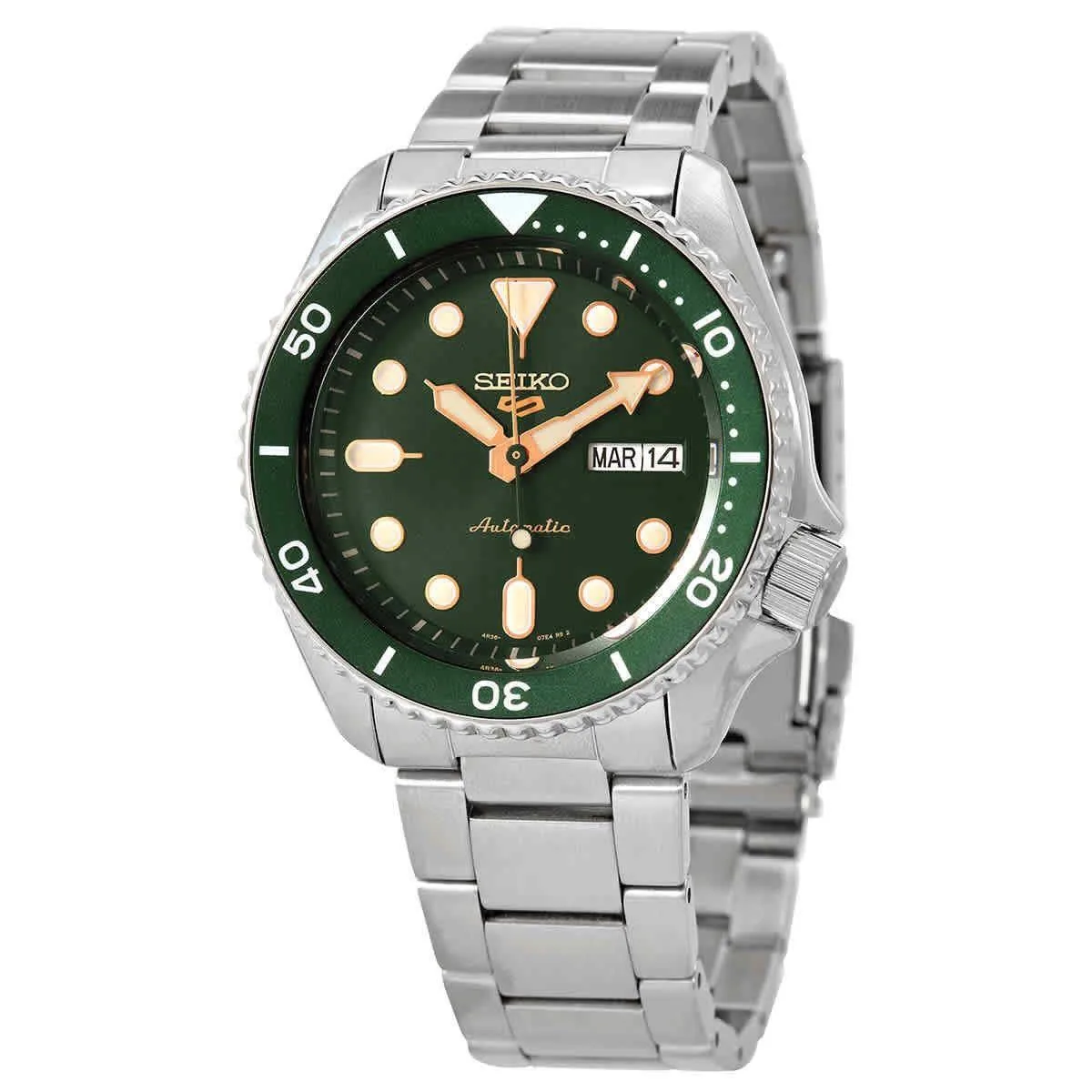Seiko Seiko 5 Sports Automatic SRPD63 Green Dial 42mm 100m Watch — product photo