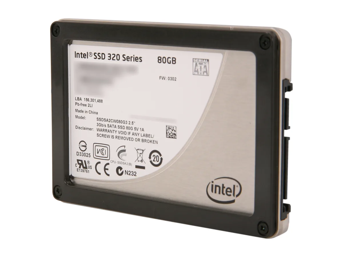 Intel Intel 320 Series SSDSA2CW080G310 80GB 2.5" SATA internal SSD — product photo