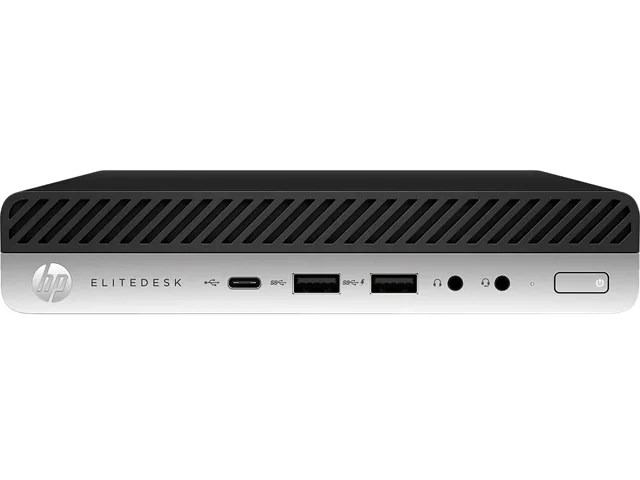 Small black and silver Mini PC desktop computer