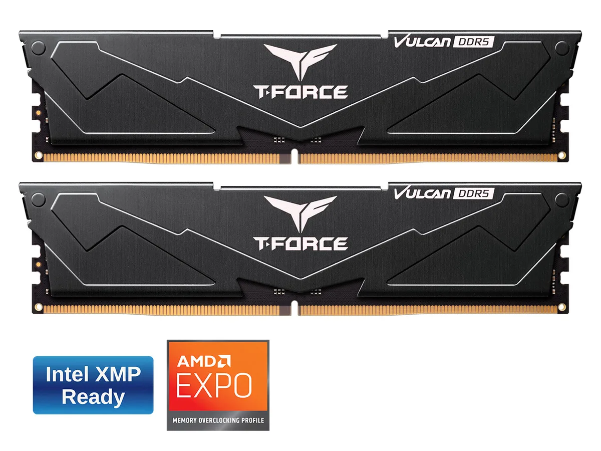 Team Group Team Group T-Force Vulcan 16GB (2 x 8GB) DDR5 5200 CL40 desktop RAM FLBD516G5200HC40CDC01 — 제품 사진
