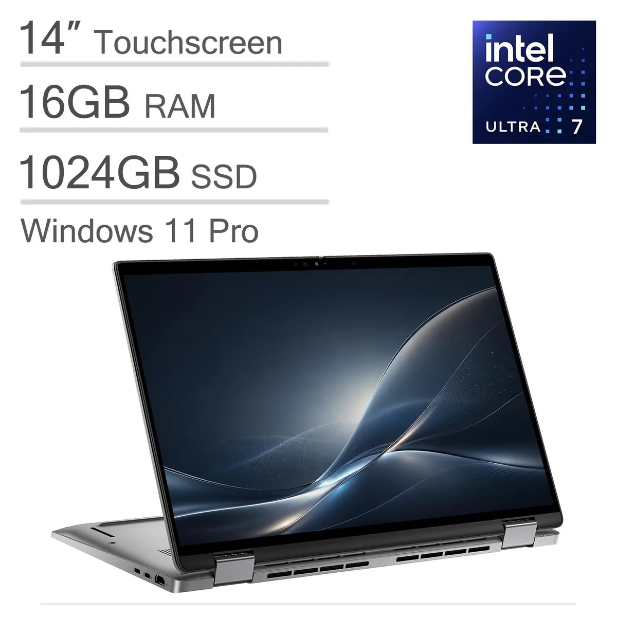 DELL DELL Latitude 7450 2-in-1 laptop 14" WUXGA touchscreen Intel Core Ultra 7 165U 16GB DDR5 1TB NVMe — Produktfoto
