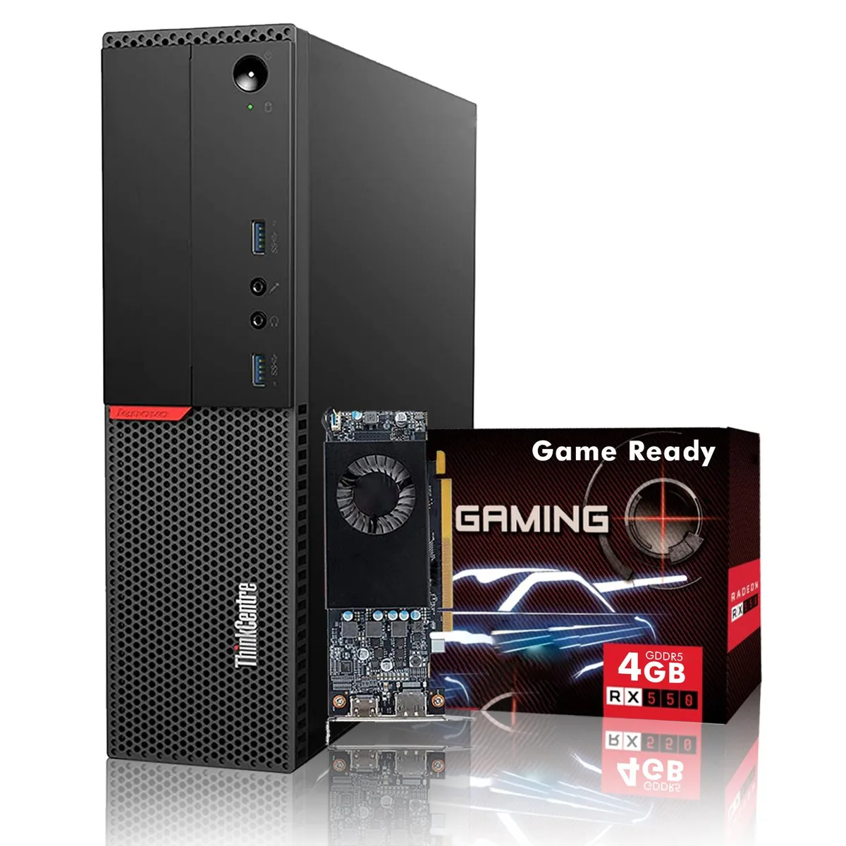 Lenovo Lenovo ThinkCentre SFF Core i5 6500 3.2GHz 16GB DDR4 512GB SSD Radeon RX 550 4GB DDR5 Windows 10 Pro gaming PC — fotografia produsului