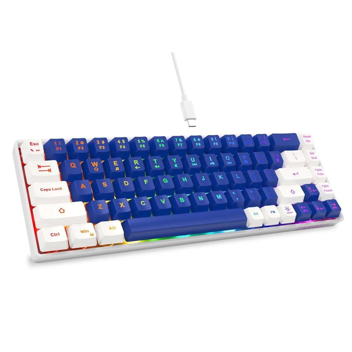 Redragon 65% 68-Key Membrane Gaming Keyboard Black — produktfoto
