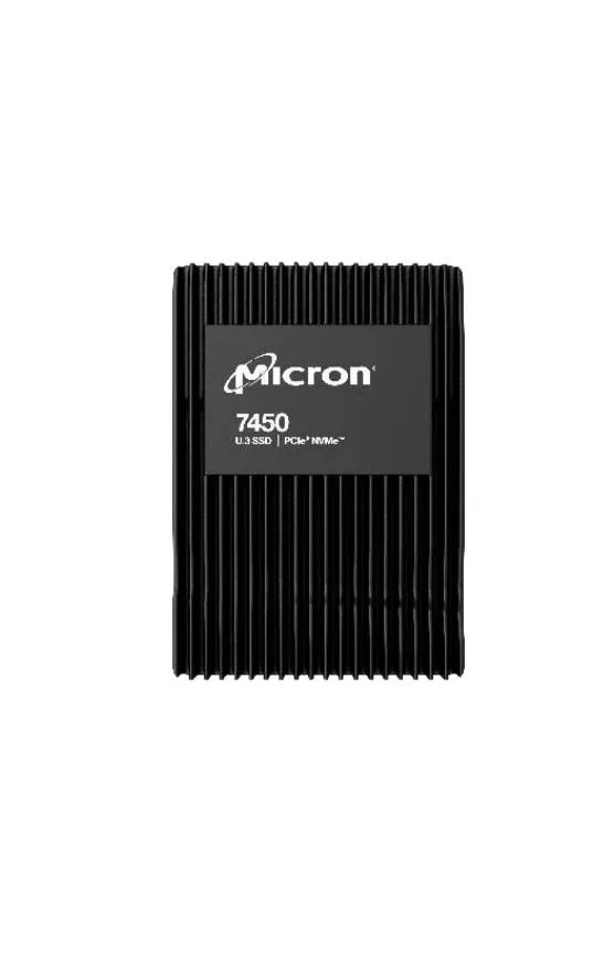 Silver rectangular 2.5 inch internal SSD labelled 7450PRO 15.36 TB