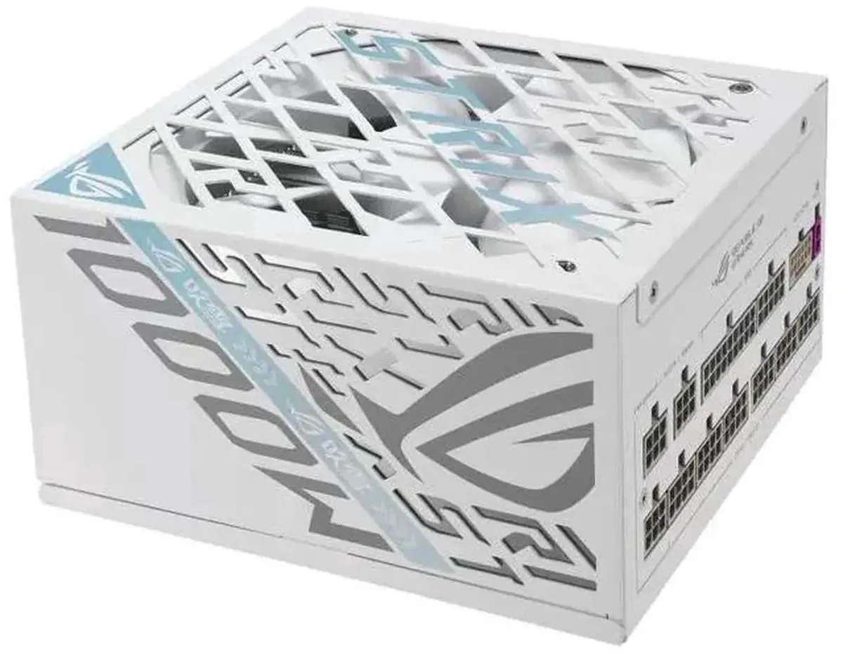 White fully modular ATX power supply with GaN transistors and Equalizer cables