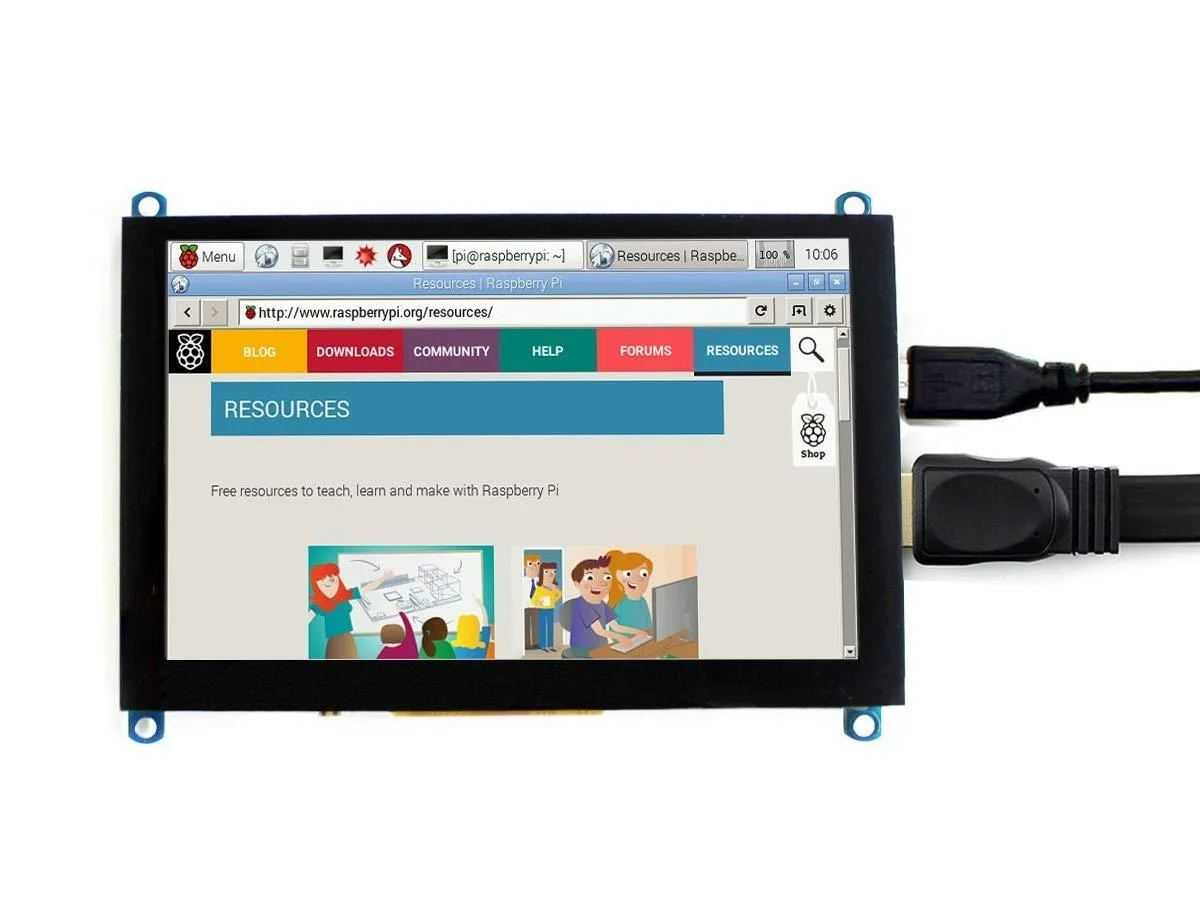 LORDWORLD LORDWORLD 5 inch Capacitive Touch Screen 800x480 HDMI Display — 제품 사진