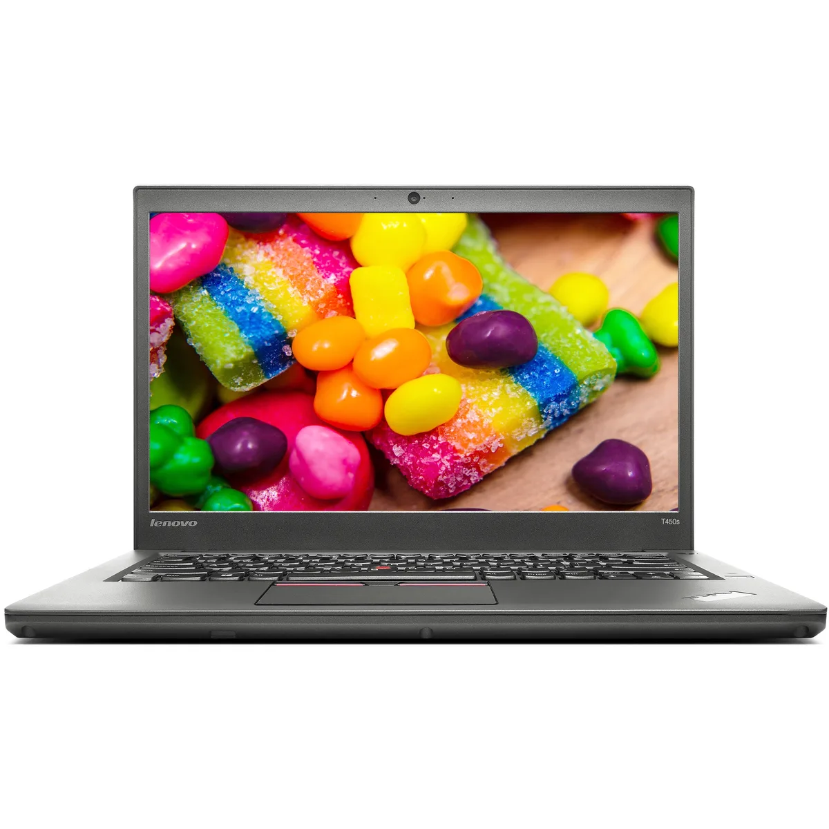 Dark grey 14 inch ThinkPad T450s laptop closed lid matte finish