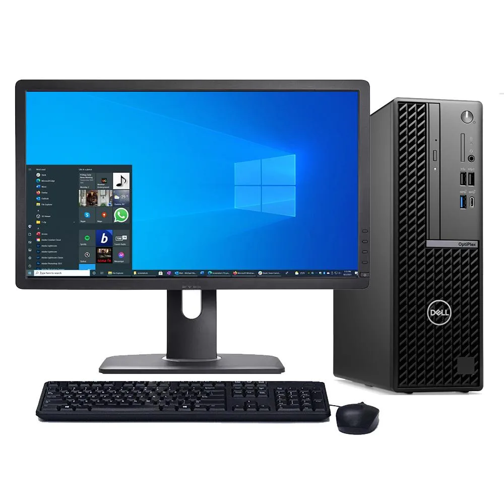 Black Dell OptiPlex 9800 SFF tower with 22 inch LCD monitor