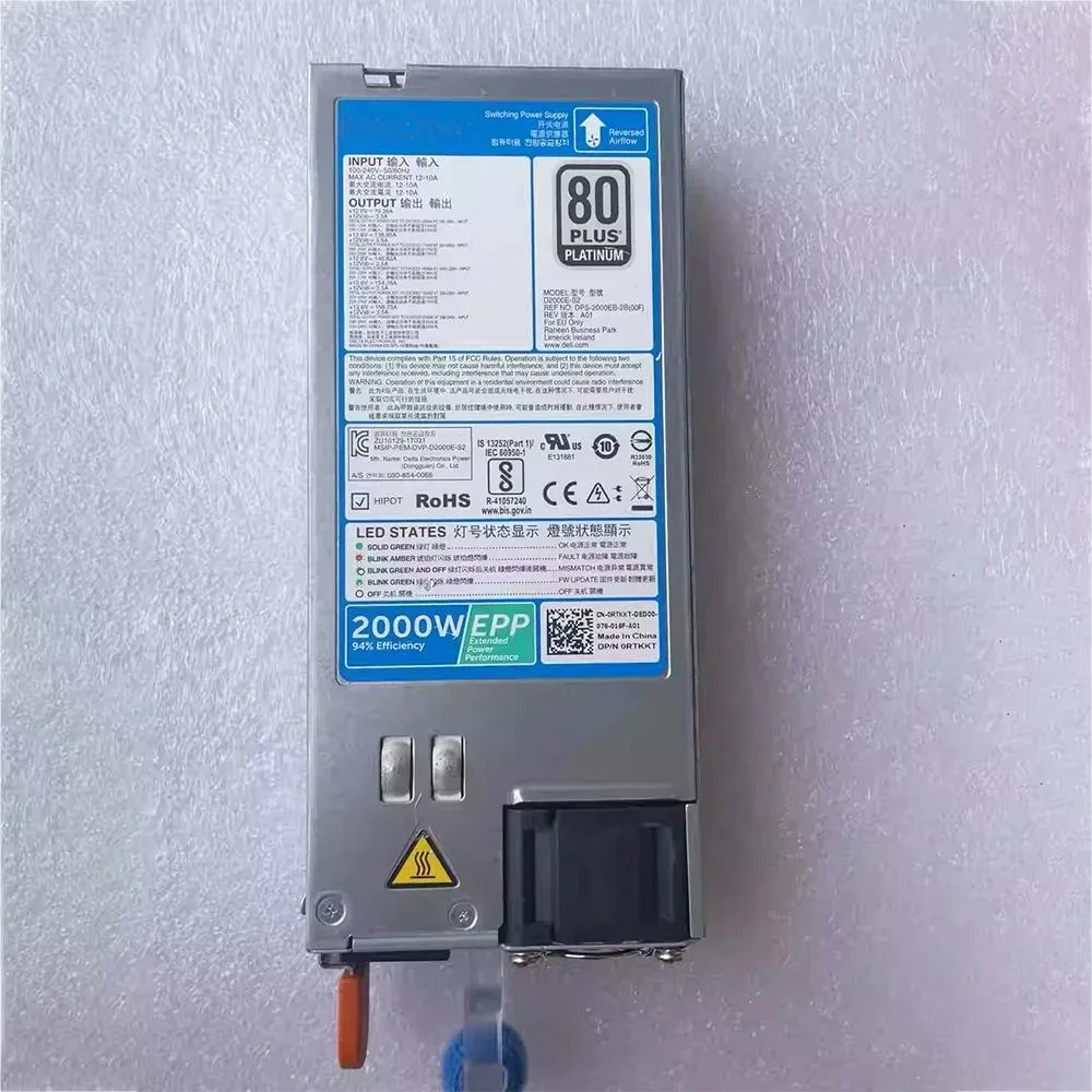 KHACHIMO KHACHIMO D2000E-S2 DPS-2000EB-2B RTKKT 2000W power supply — photo du produit