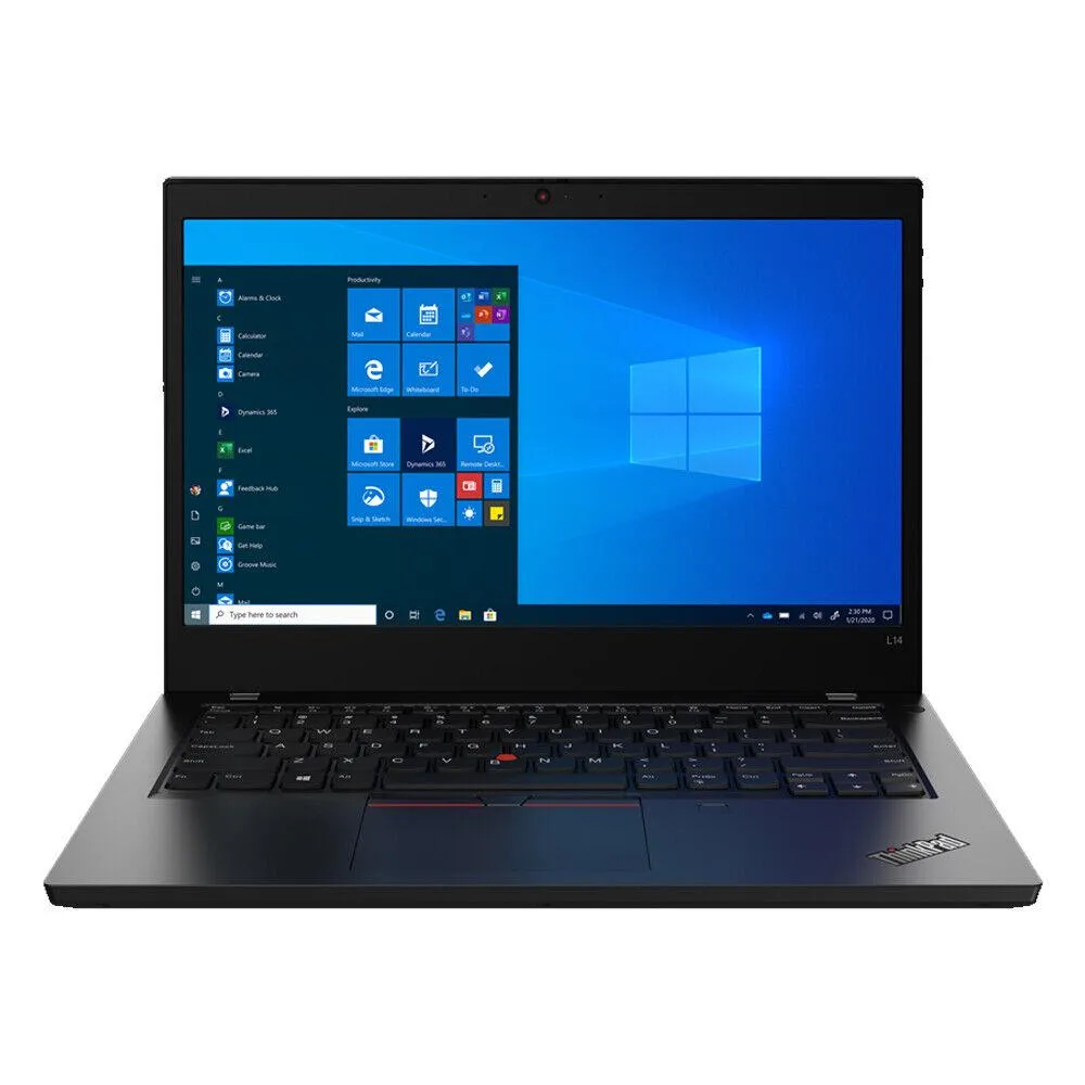 Black 14 inch ThinkPad laptop with matte finish