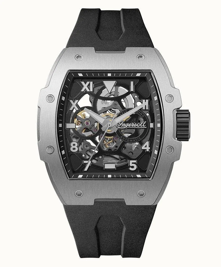 Ingersoll/Rand Ingersoll/Rand The Play I15301 Black Skeleton Dial 20 Jewels Automatic 50m 45.20mm Men's Watch — produkto nuotrauka