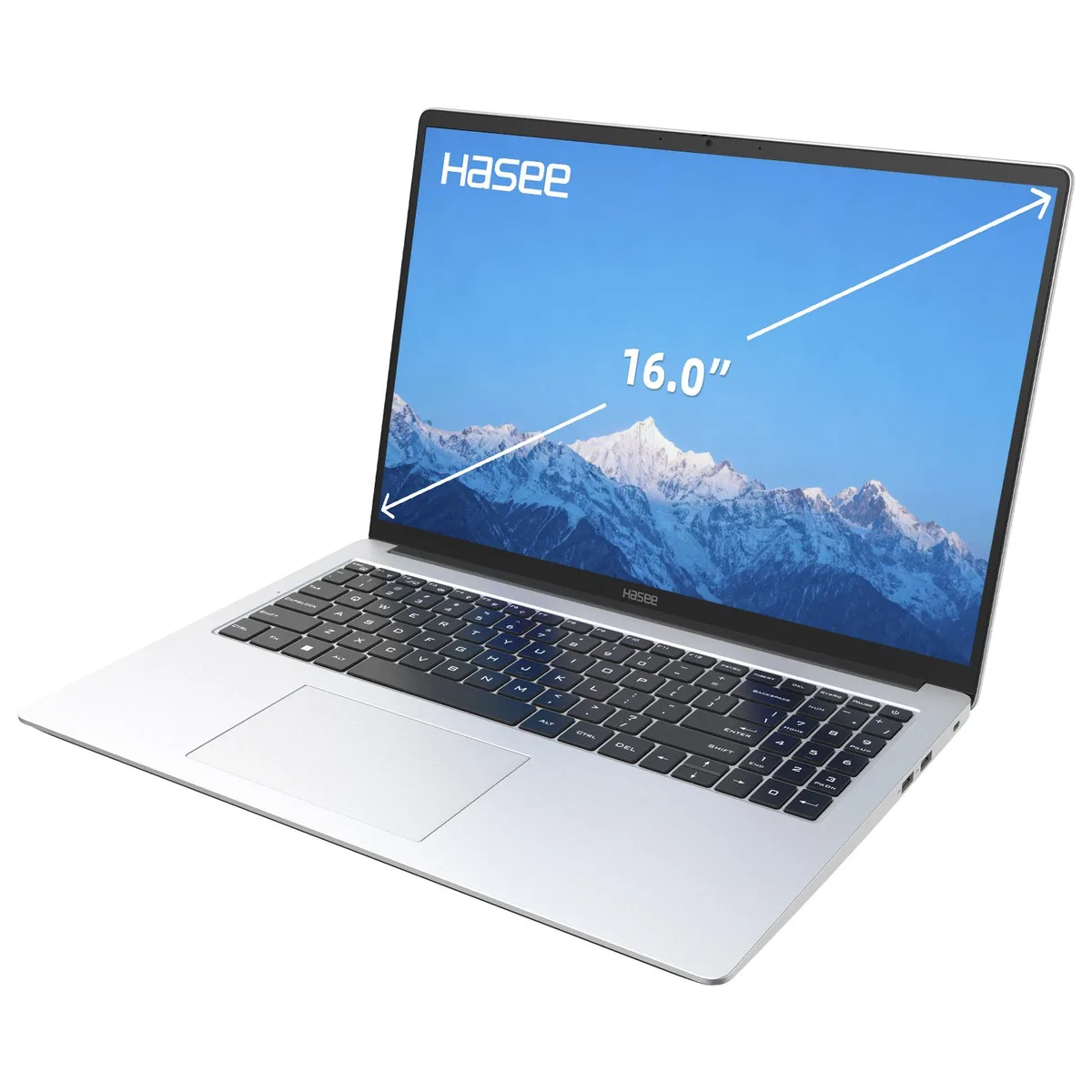 Hasee Hasee X6-16.0 laptop Core i5-12450H 16GB DDR4 512GB PCIe4.0 Silvery — photo du produit