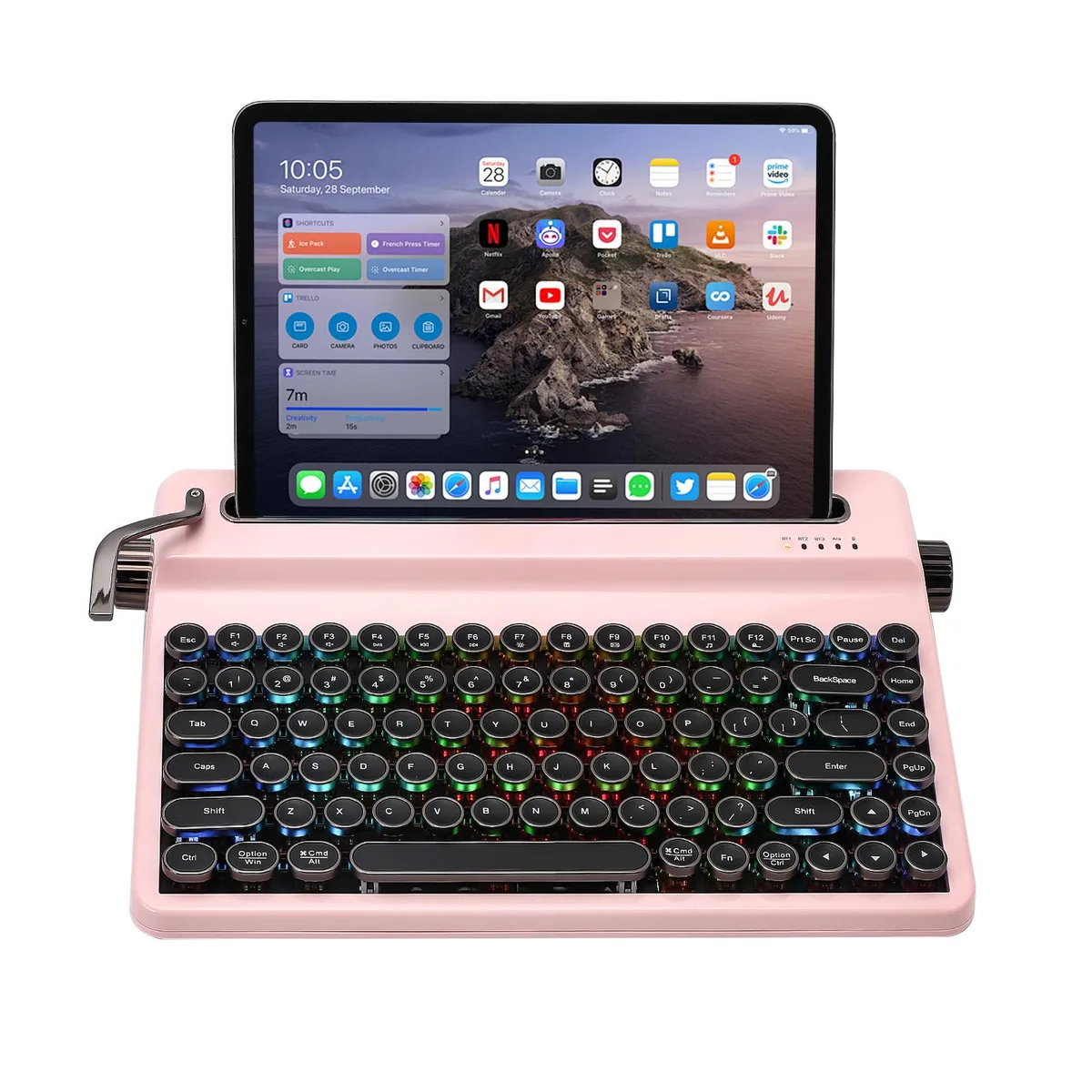 YUNZII YUNZII QL75 Wireless Mechanical Gaming Keyboard Pink Onyx Switch — product photo