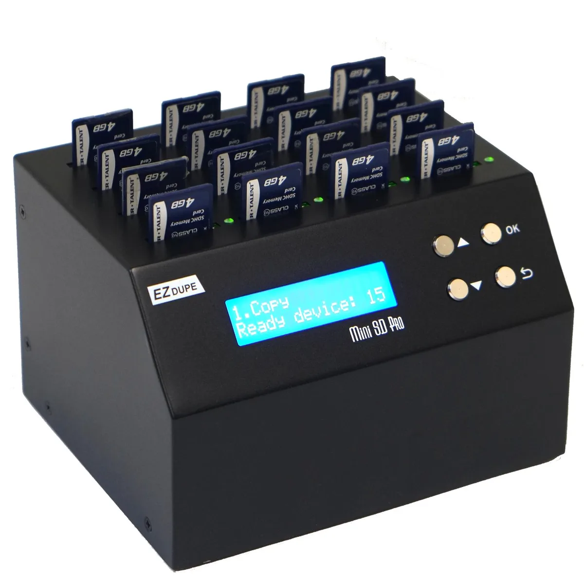 EZ Dupe, Inc. EZ Dupe, Inc. DM-FD0-8SD15B 15-target SD/MicroSD duplicator 25MB/s 128M buffer — снимка на продукта