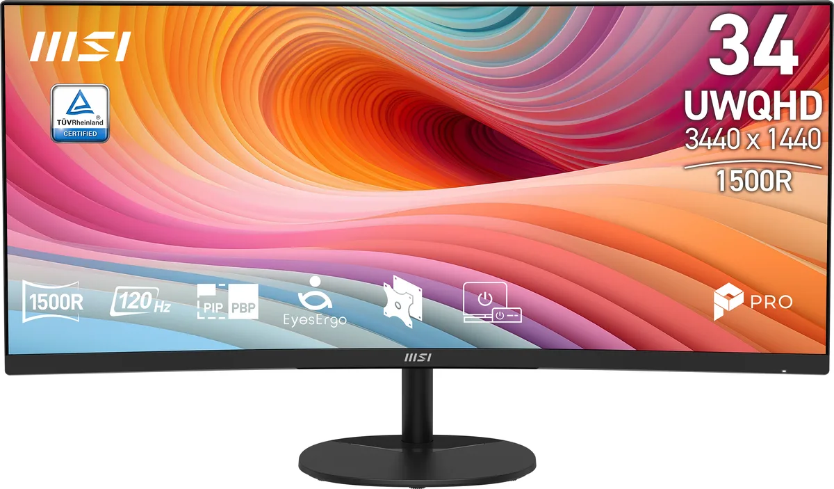 MSI MSI PRO MP341CQ E12 34" 120Hz UWQHD Curved Monitor — product photo